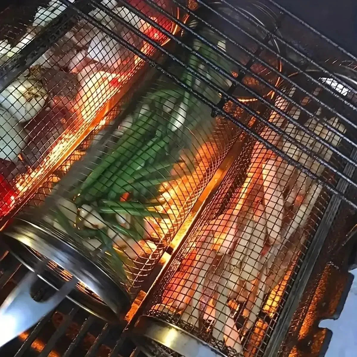 Stainless Steel BBQ Cage Grill 