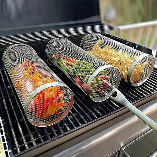 Stainless Steel BBQ Cage Grill 